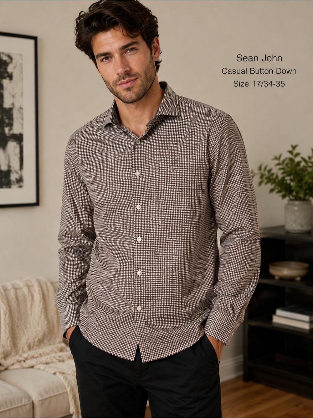 Sean John | Casual Button Down Shirt | Size 34/35 |